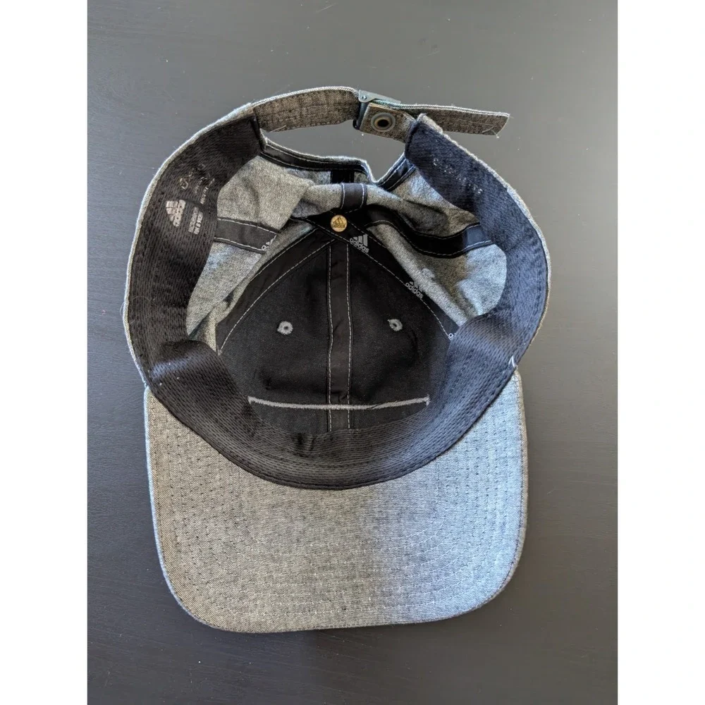 Adidas Hat Cap Strap Back Grey Mens Adjustable Climalite - Picture 5 of 8